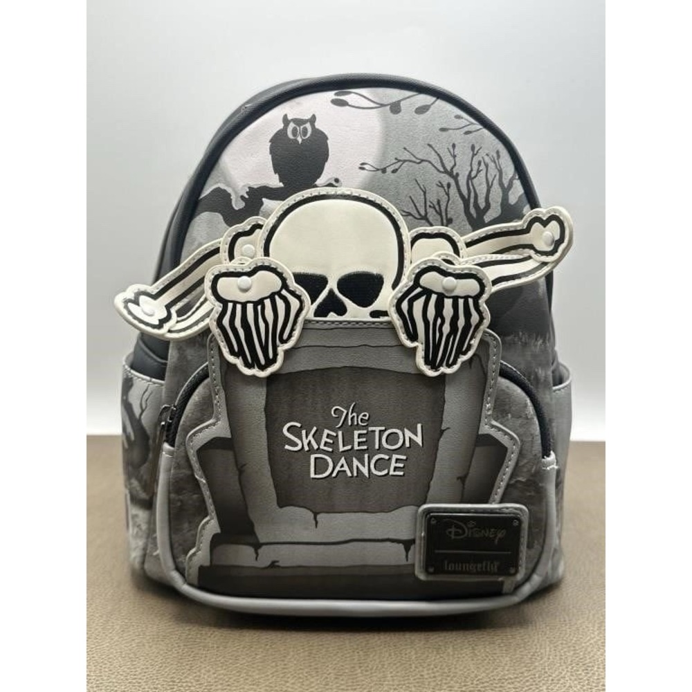 RARE Loungefly Disney THE SKELETON DANCE Silly Symphony GITD Backpack BNWT/BNIP